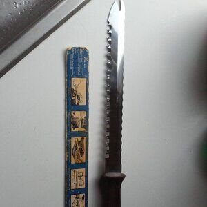 Knife Quikut Stainless USA Long Extremly Sharp Cuts Through Frozen Foods 15" Lon